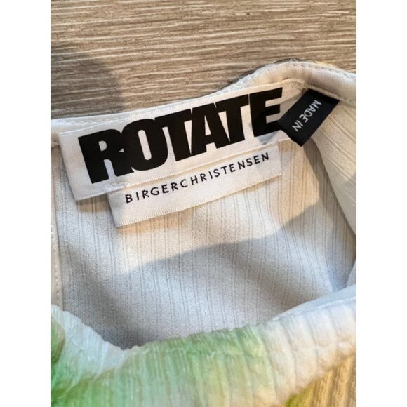 ROTATE Doris abstract-print smocked dress Size 2 - Picture 6 of 8